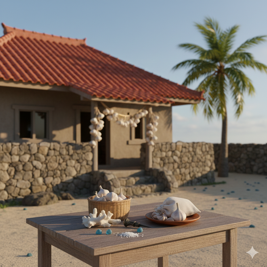 魔除けにニンニクを使う